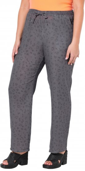 Ulla Popken Muslin Pull On Pants Black - Jeans & Bukser i Store Størrelser – Plus Size - 