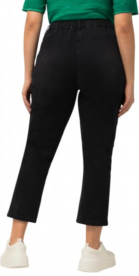 Ulla Popken Sienna Crop Stretch Jeans Black - Jeans & Bukser i Store Størrelser – Plus Size - 