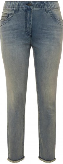 Ulla Popken Fringed Hem Sarah Jeans Blue - Jeans & Bukser i Store Størrelser – Plus Size - 