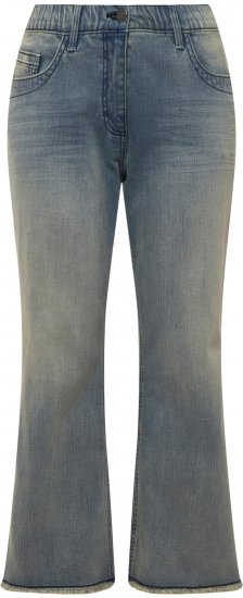 Ulla Popken Fringed Leg Mandy Jeans Blue - Jeans & Bukser i Store Størrelser – Plus Size - 
