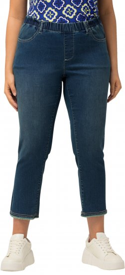 Ulla Popken Cropped Narrow Leg Jeans Blue Denim - Jeans & Bukser i Store Størrelser – Plus Size - 