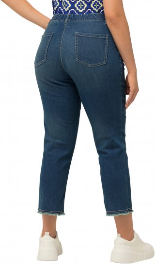 Ulla Popken Cropped Narrow Leg Jeans Blue Denim - Jeans & Bukser i Store Størrelser – Plus Size - 