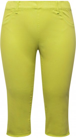Ulla Popken Stretch Fit Raw Hem Capris Pistachio - Jeans & Bukser i Store Størrelser – Plus Size - 