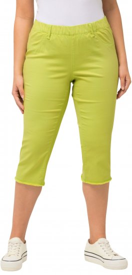 Ulla Popken Stretch Fit Raw Hem Capris Pistachio - Jeans & Bukser i Store Størrelser – Plus Size - 