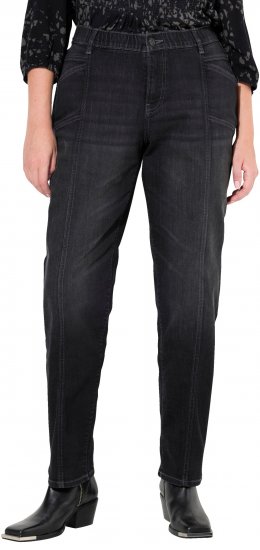 Ulla Popken Decorative Seam Boyfriend Jeans Dark Teal - Jeans & Bukser i Store Størrelser – Plus Size - 