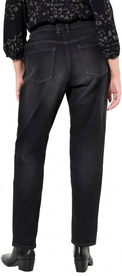 Ulla Popken Decorative Seam Boyfriend Jeans Dark Teal - Jeans & Bukser i Store Størrelser – Plus Size - 