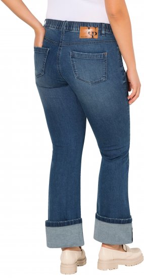 Ulla Popken Wide Cuff Stretch Fit Jeans Blue Denim - Jeans & Bukser i Store Størrelser – Plus Size - 