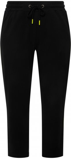 Ulla Popken Decorative Seam Sweatpants Black - Jeans & Bukser i Store Størrelser – Plus Size - Jeans & bukser, EU 42-70