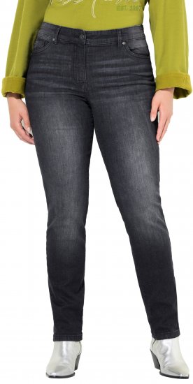 Ulla Popken Rhinestone Detail Stretch Fit Jeans Black - Jeans & Bukser i Store Størrelser – Plus Size - 