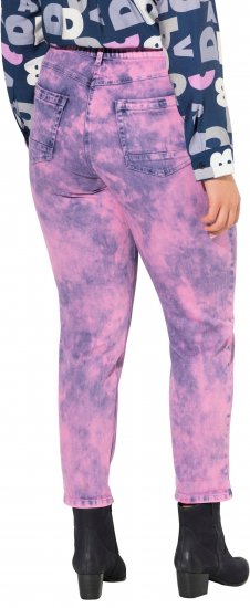 Ulla Popken Color Wash Stretch Fit Boyfriend Jeans Bold Pink - Jeans & Bukser i Store Størrelser – Plus Size - 