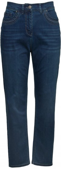 Ulla Popken Rivet Detail Mom Jeans Blue - Jeans & Bukser i Store Størrelser – Plus Size - 