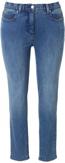 Ulla Popken Decorative Pocket Slim Stretch Jeans Blue Denim - Jeans & Bukser i Store Størrelser – Plus Size - 