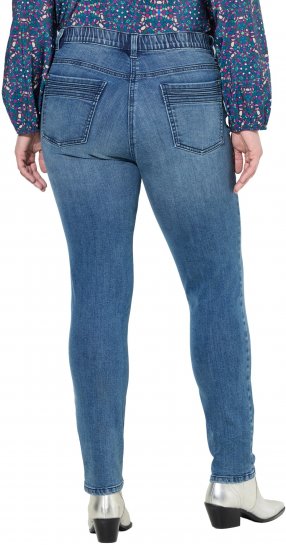 Ulla Popken Decorative Pocket Slim Stretch Jeans Blue Denim - Jeans & Bukser i Store Størrelser – Plus Size - 
