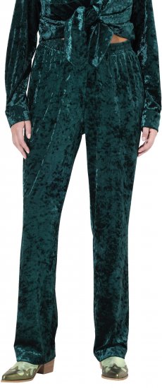 Ulla Popken Velvet Elastic Waist Pants Green - Jeans & Bukser i Store Størrelser – Plus Size - 
