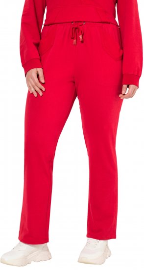 Ulla Popken Elastic Waist Sweatpants Red - Jeans & Bukser i Store Størrelser – Plus Size - Jeans & bukser, EU 42-70