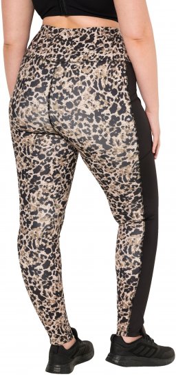 Ulla Popken Leopard Print Quick Drying Leggings Orange - Jeans & Bukser i Store Størrelser – Plus Size - Jeans & bukser, EU 42-70