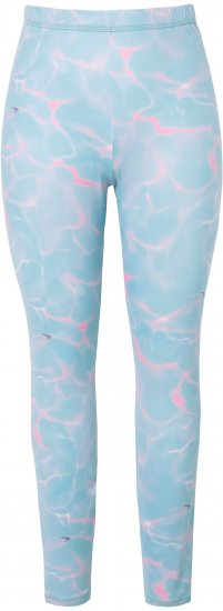 Ulla Popken Wave Print Ski Leggings Blue - Jeans & Bukser i Store Størrelser – Plus Size - 