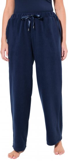Ulla Popken Fleece Loungewear Pants Night Blue - Jeans & Bukser i Store Størrelser – Plus Size - 