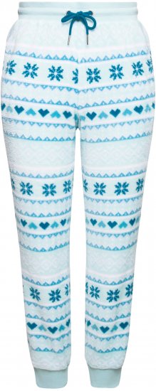Ulla Popken Alpine Striped Plush Loungewear Pants Blue - Jeans & Bukser i Store Størrelser – Plus Size - Jeans & bukser, EU 42-70