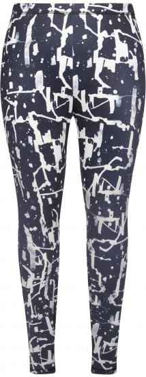 Ulla Popken Quick Drying Abstract Print Leggings Black - Jeans & Bukser i Store Størrelser – Plus Size - Jeans & bukser, EU 42-70