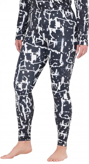 Ulla Popken Quick Drying Abstract Print Leggings Black - Jeans & Bukser i Store Størrelser – Plus Size - Jeans & bukser, EU 42-70