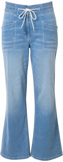 Ulla Popken Patch Pocket Elastic Waist Jeans Blue - Jeans & Bukser i Store Størrelser – Plus Size - 