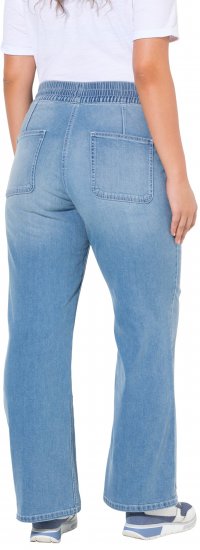 Ulla Popken Patch Pocket Elastic Waist Jeans Blue - Jeans & Bukser i Store Størrelser – Plus Size - 