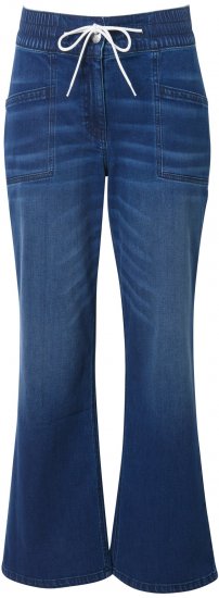 Ulla Popken Patch Pocket Elastic Waist Jeans Denim Blue - Jeans & Bukser i Store Størrelser – Plus Size - Jeans & bukser, EU 42-70