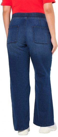 Ulla Popken Patch Pocket Elastic Waist Jeans Denim Blue - Jeans & Bukser i Store Størrelser – Plus Size - Jeans & bukser, EU 42-70