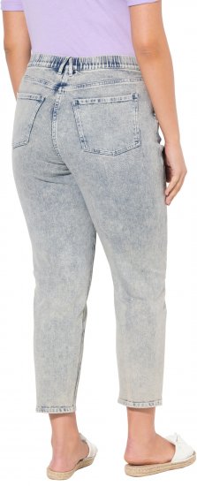 Ulla Popken Tapered Leg Mom Jeans Blue Denim - Jeans & Bukser i Store Størrelser – Plus Size - 