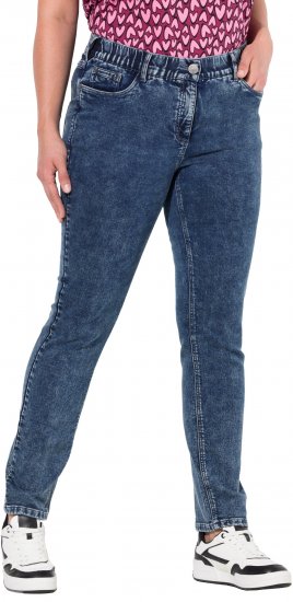 Ulla Popken Jersey Slim Leg Jeans Denim Blue - Jeans & Bukser i Store Størrelser – Plus Size - 