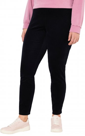 Ulla Popken Corduroy Leggings Navy - Jeans & Bukser i Store Størrelser – Plus Size - 