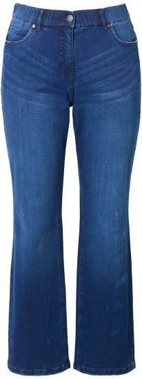 Ulla Popken Mandy Straight Leg Comfort Waist Jeans Blue Denim - Jeans & Bukser i Store Størrelser – Plus Size - 