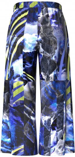 Ulla Popken Blue Stroke Wide Leg Palazzo Pants - Jeans & Bukser i Store Størrelser – Plus Size - Jeans & bukser, EU 42-70