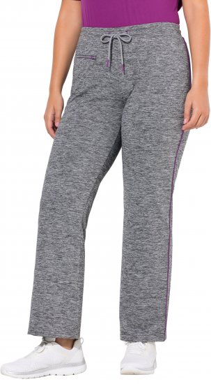 Ulla Popken Quick Drying Jogging Pants Grey - Jeans & Bukser i Store Størrelser – Plus Size - 