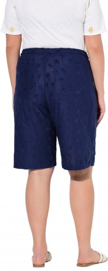 Ulla Popken Terry Cloth Palm Elastic Waist Shorts Blue - Jeans & Bukser i Store Størrelser – Plus Size - Jeans & bukser, EU 42-70