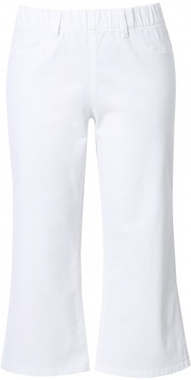Ulla Popken Wide Leg Twill Mary Fit Culottes White - Jeans & Bukser i Store Størrelser – Plus Size - Jeans & bukser, EU 42-70