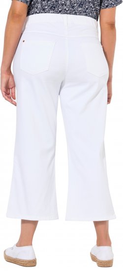 Ulla Popken Wide Leg Twill Mary Fit Culottes White - Jeans & Bukser i Store Størrelser – Plus Size - Jeans & bukser, EU 42-70