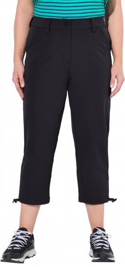 Ulla Popken Ultra Light Triple Function Cropped Softshell Pants Black - Jeans & Bukser i Store Størrelser – Plus Size - 