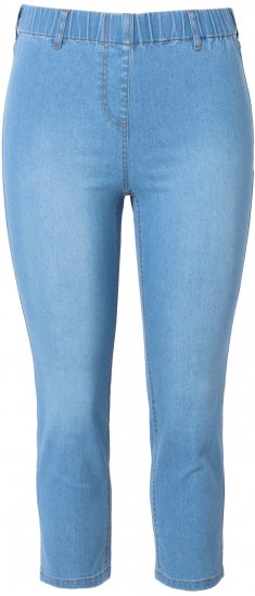 Ulla Popken Cropped Jeggings Light Blue Denim - Jeans & Bukser i Store Størrelser – Plus Size - 