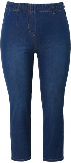 Ulla Popken Cropped Jeggings Blue Denim - Jeans & Bukser i Store Størrelser – Plus Size - 