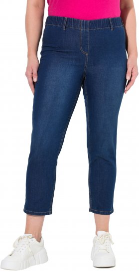 Ulla Popken Cropped Jeggings Blue Denim - Jeans & Bukser i Store Størrelser – Plus Size - 
