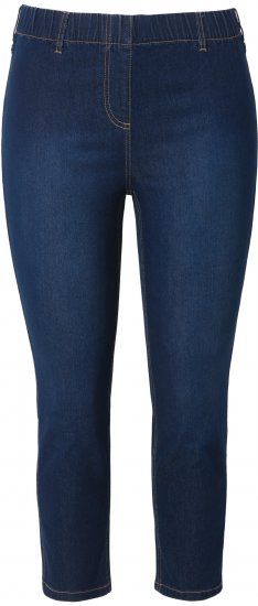 Ulla Popken Cropped Jeggings Denim Blue - Jeans & Bukser i Store Størrelser – Plus Size - 