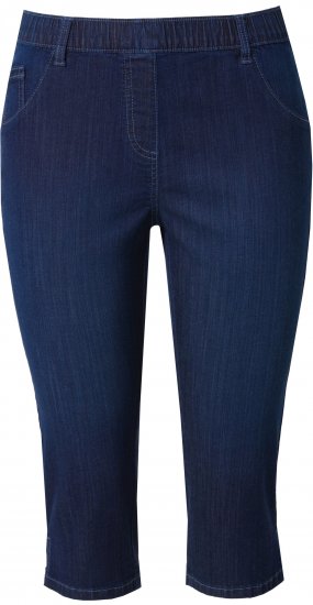 Ulla Popken Denim Elastic Waist Capres Blue - Jeans & Bukser i Store Størrelser – Plus Size - Jeans & bukser, EU 42-70