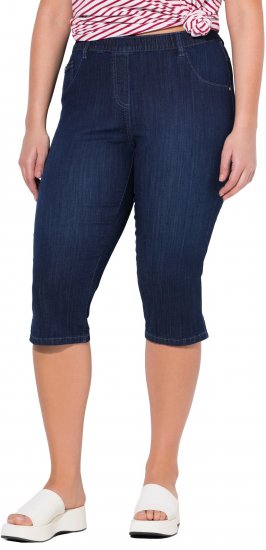 Ulla Popken Denim Elastic Waist Capres Blue - Jeans & Bukser i Store Størrelser – Plus Size - Jeans & bukser, EU 42-70