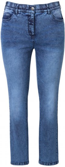 Ulla Popken Vintage Wash Stretch Fit Jeans Blue Denim - Jeans & Bukser i Store Størrelser – Plus Size - 