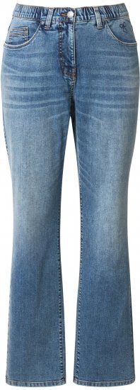 Ulla Popken Bow Embroidery Stretch Fit Jeans Blue Denim - Jeans & Bukser i Store Størrelser – Plus Size - 
