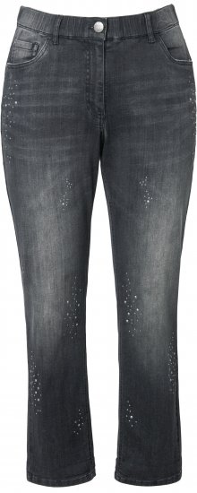 Ulla Popken Rivet Detail Stretch Fit Boyfriend Jeans Black - Jeans & Bukser i Store Størrelser – Plus Size - Jeans & bukser, EU 42-70