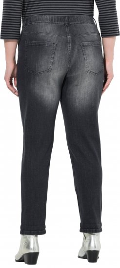 Ulla Popken Rivet Detail Stretch Fit Boyfriend Jeans Black - Jeans & Bukser i Store Størrelser – Plus Size - Jeans & bukser, EU 42-70
