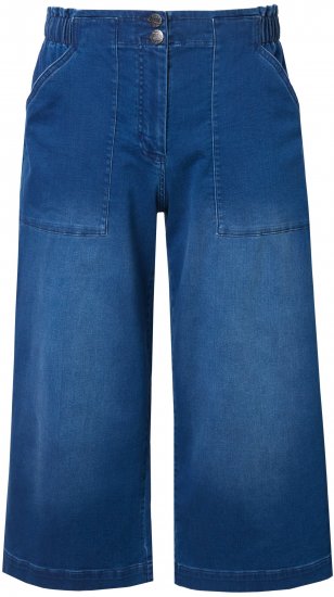 Ulla Popken Denim Culottes Blue - Jeans & Bukser i Store Størrelser – Plus Size - 